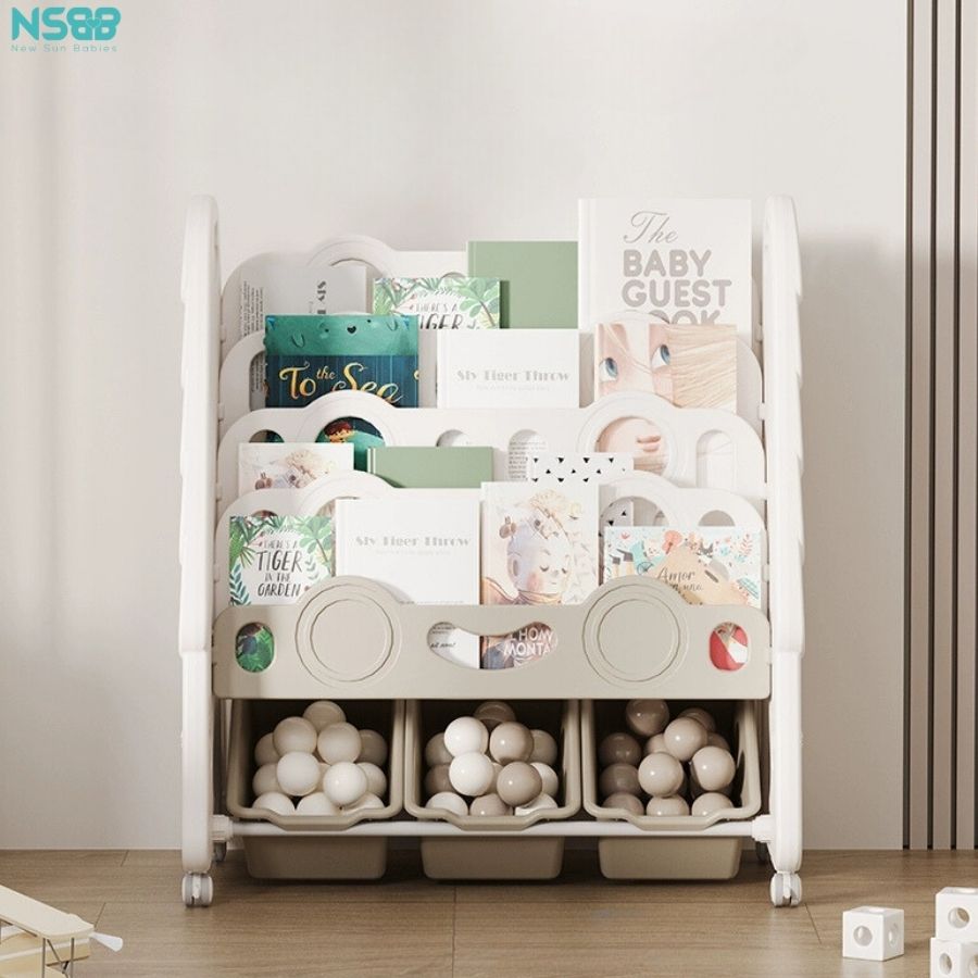 Kệ sách cho bé hình cây thông Pakey GS04