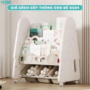 Kệ sách cho bé hình cây thông Pakey GS04