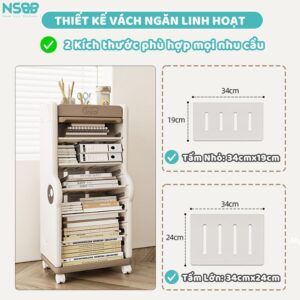 Kệ sách cho bé hình cá sấu Pakey GS05