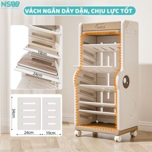 Kệ sách cho bé hình cá sấu Pakey GS05