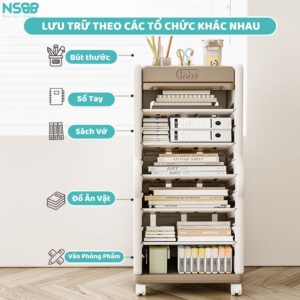 Kệ sách cho bé hình cá sấu Pakey GS05