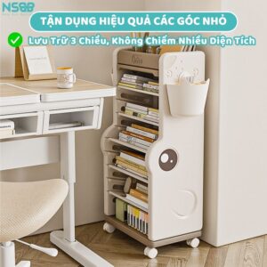 Kệ sách cho bé hình cá sấu Pakey GS05