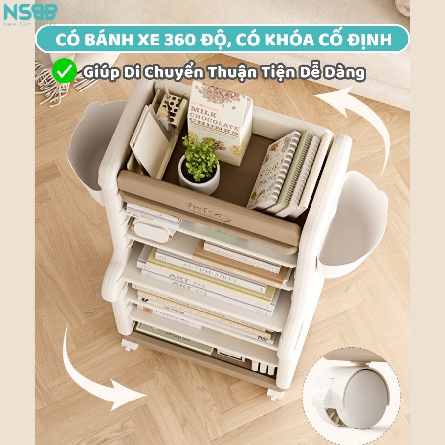 Kệ sách cho bé hình cá sấu Pakey GS05