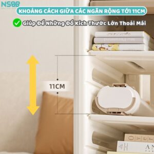 Kệ sách cho bé hình cá sấu Pakey GS05