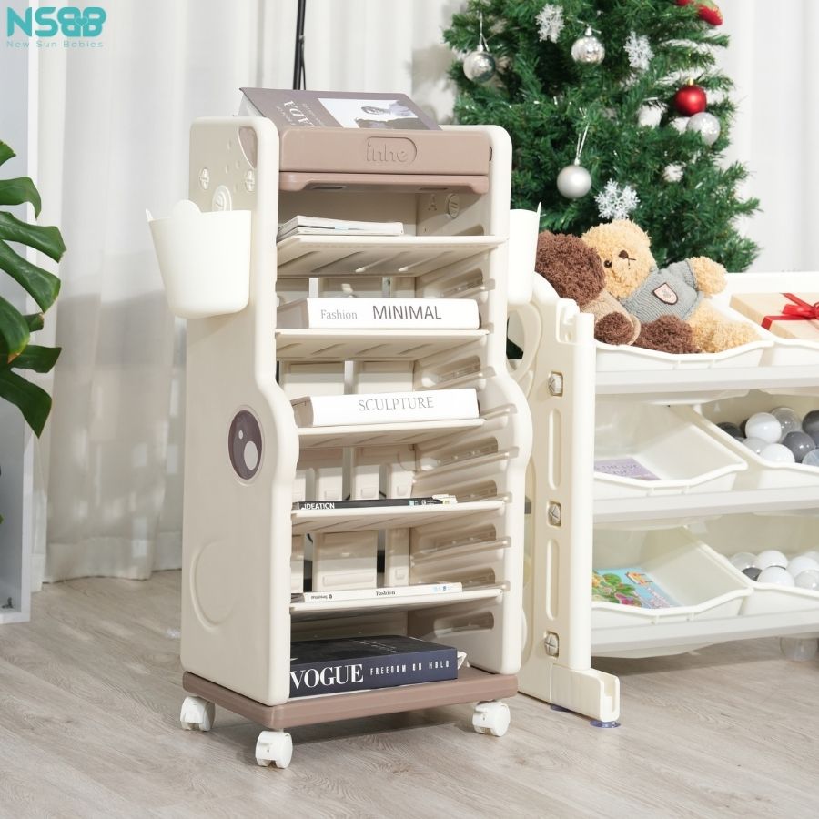 Kệ sách cho bé hình cá sấu Pakey GS05