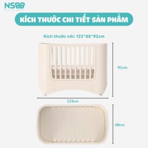 Nôi cũi nhựa đa năng Pakey P-NN01, P-NN02