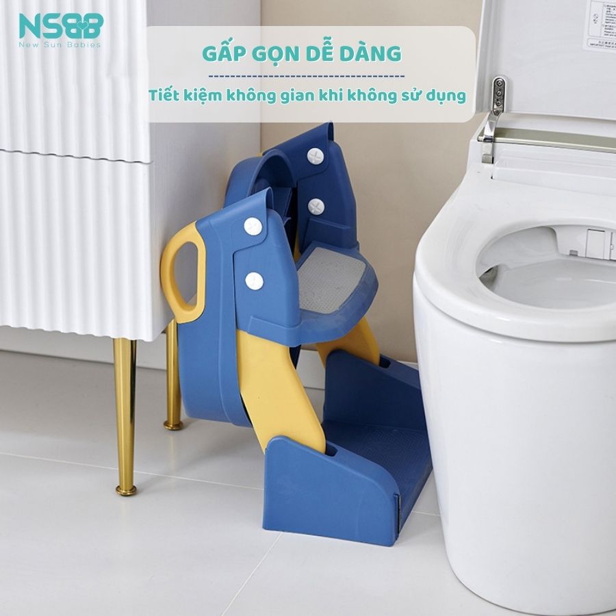 Nắp bồn cầu kèm thang cho bé Pakey P-PC04