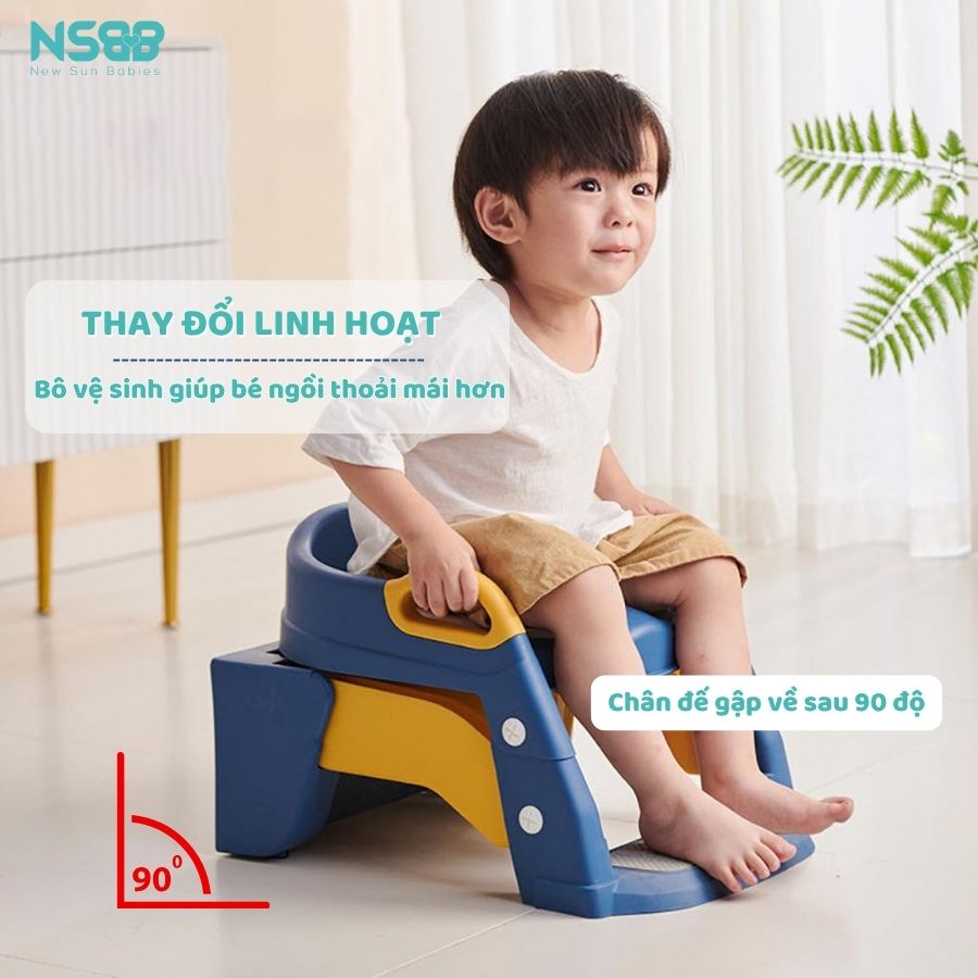 Nắp bồn cầu kèm thang cho bé Pakey P-PC04