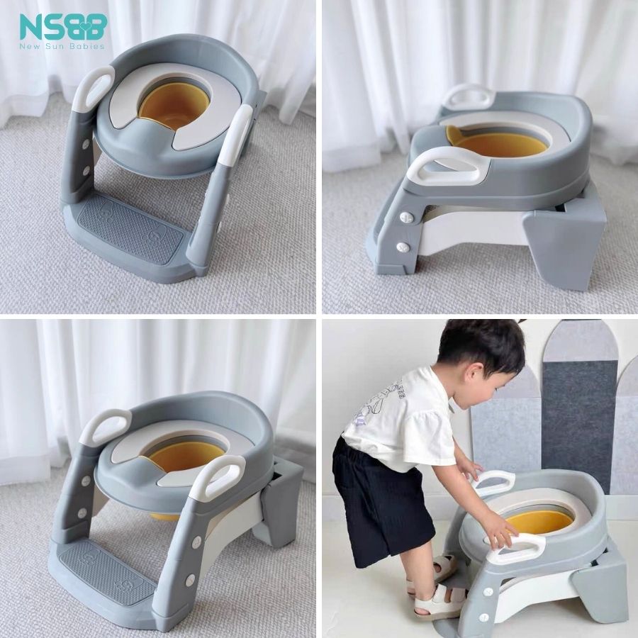 Nắp bồn cầu kèm thang cho bé Pakey P-PC04