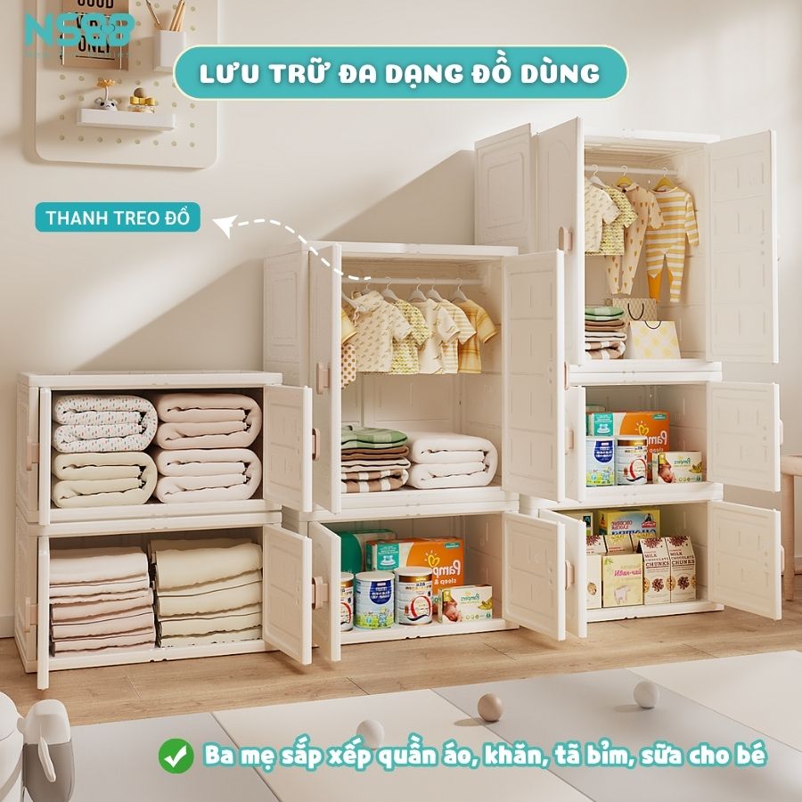 Tủ nhựa đựng đồ mini Pakey E007-E008