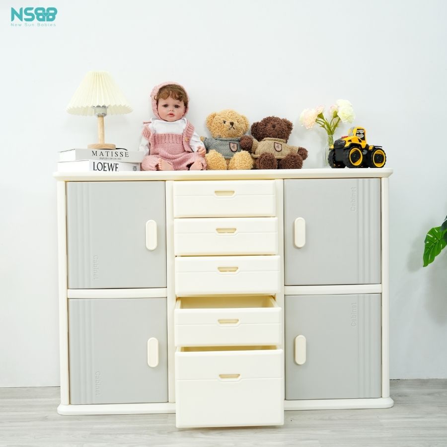 Tủ nhựa 5 ngăn 4 cánh Pakey E011