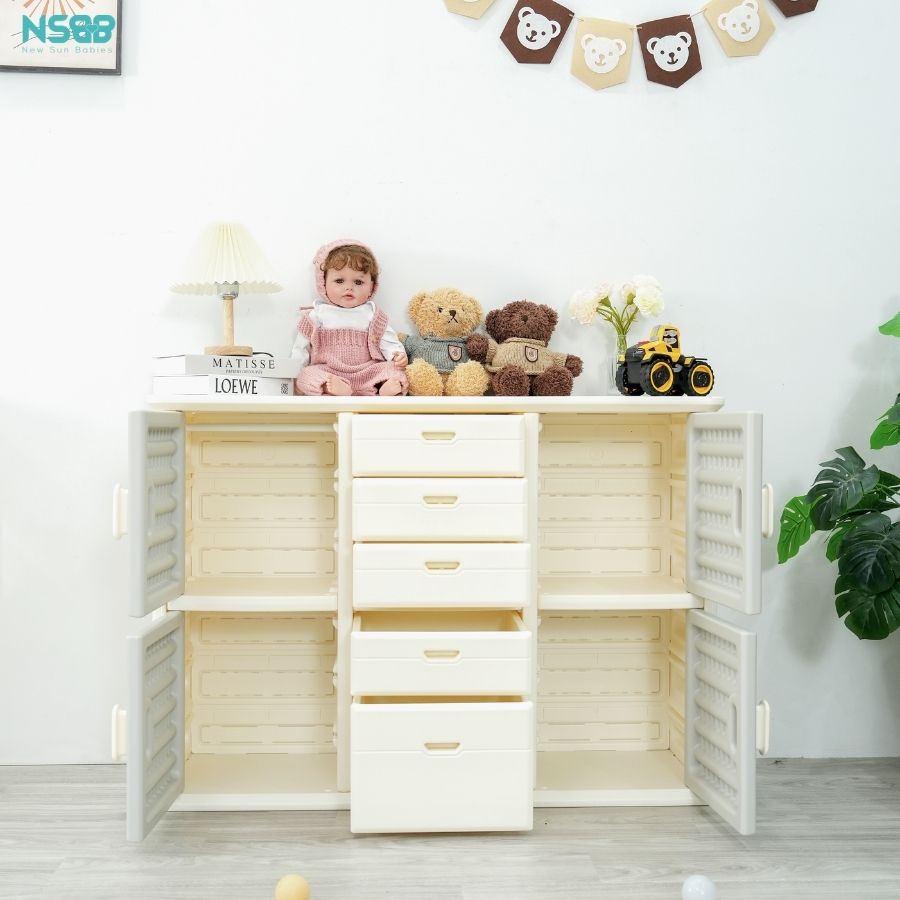 Tủ nhựa 5 ngăn 4 cánh Pakey E011