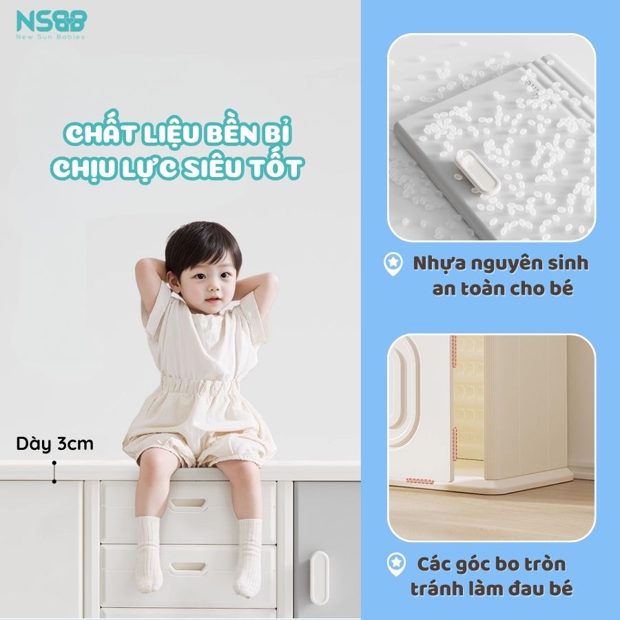 Tủ nhựa 5 ngăn 4 cánh Pakey E011