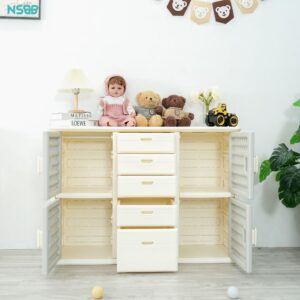 Tủ nhựa 5 ngăn 4 cánh Pakey E011