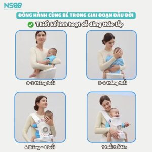 Địu vải Vinng D6 có ghế đa năng