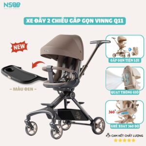 Xe đẩy gấp gọn 2 chiều Vinng Q11 cao cấp