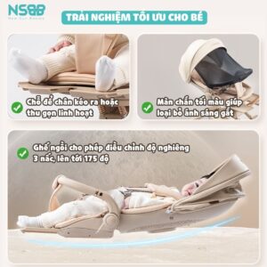 Xe đẩy gấp gọn 2 chiều Vinng Q11 cao cấp