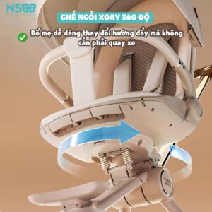 Xe đẩy gấp gọn 2 chiều Vinng Q11 cao cấp