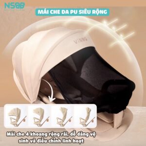 Xe đẩy gấp gọn 2 chiều Vinng Q11 cao cấp