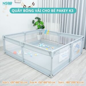 Quây bóng vải Pakey K3, K4 kèm cột bóng rổ